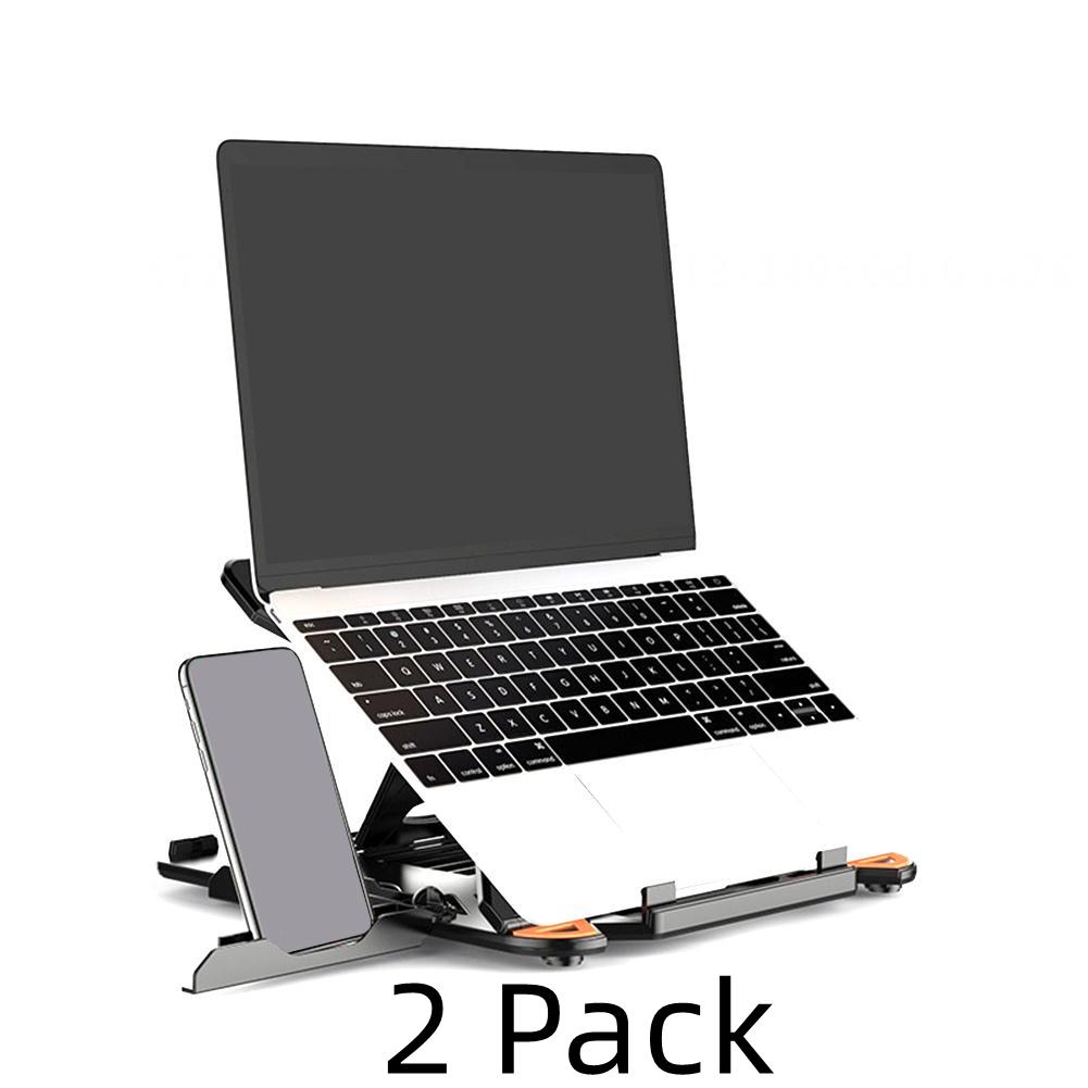 2 Pack Foldable Laptop Stand, Mobile Phone holder Included, Adjustable