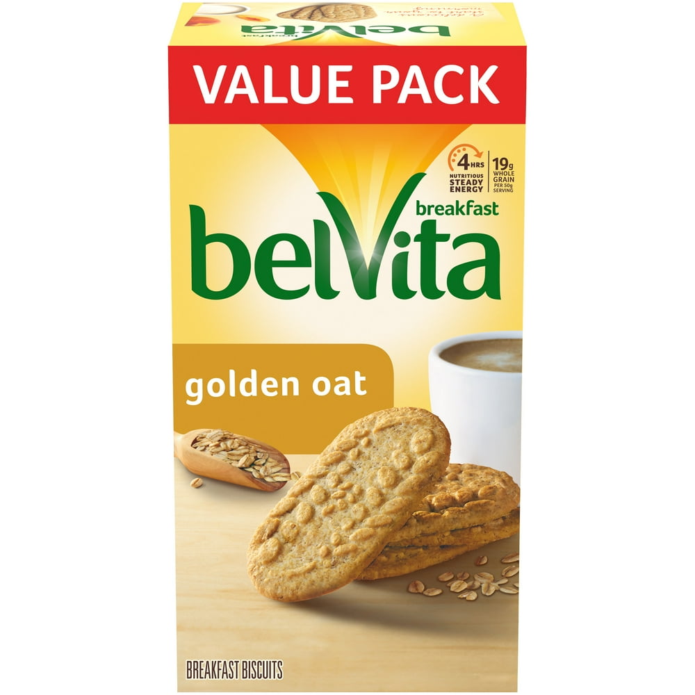 belVita Golden Oat Breakfast Biscuits, 12 Packs (4 Biscuits Per Pack