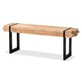thumbnail image 2 of Baxton Studio Medium Density Fiberboard Bench with Rustic and Industrial Design, Natural Brown, 2 of 8