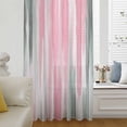 thumbnail image 6 of Pink Gray Sheer Curtains 45 Inches Long, Contemporary Abstract Gradient Aesthetic Light Filering Curtains, Breathable Simi Curtain Privacy Drapes for Kitchen Bathroom Small Window Treatment, 6 of 9