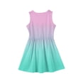 thumbnail image 3 of Abcomgle Summer Dress for Girls 5T Casual A-Line Sleeveless Midi Dress Gradient Crew Neck Swing Beach Sundresses for 4-14t Kids,Light pink,7-8Years, 3 of 4