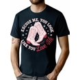 thumbnail image 1 of Camiseta de 180 g con texto "Lo siento, te pareces a mis botas divertidas", 100 % algodón, 1 of 6