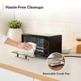 thumbnail image 5 of OVENTE 8L Countertop Toaster Oven with 60-Minute Timer, Adjustable Temperature Control, Easy-to-Clean Baking Pan, 750W Compact Mini for Pizza, Toast, Bake, and Broil, Black TO2808B, 5 of 9