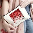 thumbnail image 3 of Pratyus Hearts Love Romance Pink Love Cosmetic Bag Tote Bag for Women Friends Travel Essentials Ladies Accessories White, 3 of 6