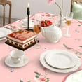 thumbnail image 4 of Mothers Day Tablecloth, Rosette Butterfly Tablecloth, Pink Roses Table Cloth,Wrinkle Resistant and Washable Rose Tablecloth,Perfect for Kitchen,Dining,Outdoor,Patio,Party, Rectangle 60 x 120inch, 4 of 6