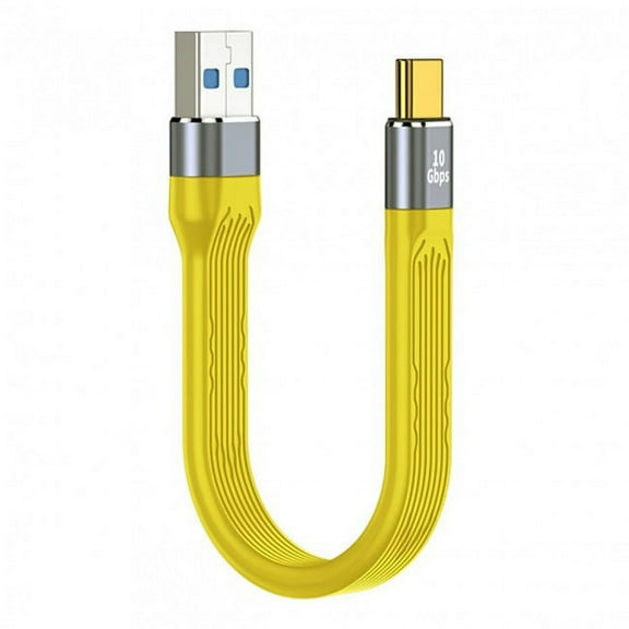 CY Yellow 10Gbps USB 3.1 Type C Male to USB3.0 Type A Male Flat Slim FPC Data Cable for Laptop Phone