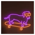 thumbnail image 1 of Letrero De Neón Con Un Perro En Monopatín, Ideal Para Decorar La Habitación Los Niños Brillo Ajustable 50cm, 1 of 3