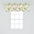 thumbnail image 2 of Ambesonne Hawaii Valance Pack of 2, Simplistic Palms Pattern, 54"X18", Cream Cocoa and Khaki, 2 of 4