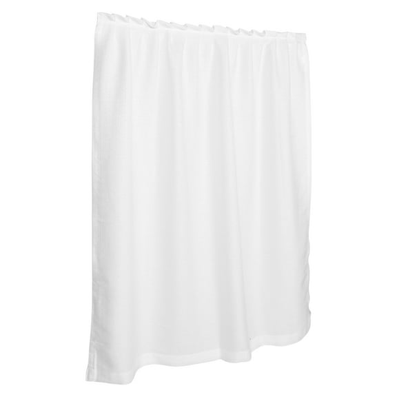 HOMEMAXS Self Adhesive Window Curtain Semi Shading Light Filtering White Sheer Drapery For Living Room Bedroom Kitchen