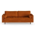 thumbnail image 3 of Pemberly Row Modern / Contemporary Performance Velvet Sofa in Orange, 3 of 5