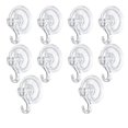 thumbnail image 1 of 10 ganchos de plástico reutilizables con ventosa para cocina y baño (transparentes), 1 of 5