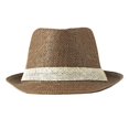 thumbnail image 3 of Byfri Straw Panama Jazz Hat Wide Brim Sun Fedora Hat for Beach Travel Coffee 56-58cm, 3 of 7