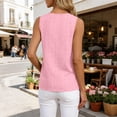 thumbnail image 3 of ShomPort Womens Tank Tops Trendy Eyelet V Neck Loose Sleeveless Shirts Casual Summer Tops, 3 of 6