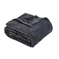 thumbnail image 1 of Cobija Suave Polar Frazada  Color Gris Oscuro Textura, 1 of 3