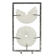 Ashland 16.25 Silver & White Floating Shells Tabletop Decor , Summer Home Decor