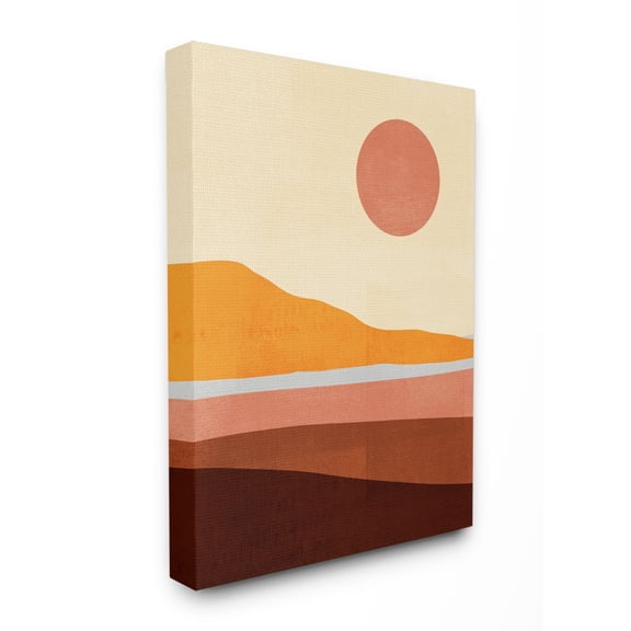Stupell Industries Abstract Beach Landscape Bold Sun Color Block Canvas Wall Art Design by Victoria Borges, 24" x 30"