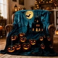 thumbnail image 5 of Halloween Blanket,Halloween Pumpkin Blanket 40"x60",Fall Halloween Throw Blanket Gifts for Women,Cozy Soft Flannel Fleece Quilt for Home Living Room Couch Bed Chair or Dorm Decor(B), 5 of 6
