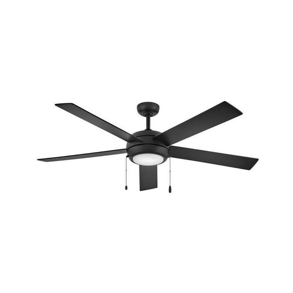 60 inch 5 Blade Ceiling Fan with Light Kit-Matte Black Finish Bailey Street Home 81-Bel-4543963