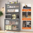 thumbnail image 5 of Homy Casa 73" Tall Gray Steel Kitchen Pantry Cabinet with Pegboard Storage, 5 of 6