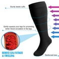 thumbnail image 3 of Spencer 2 Pairs Wide Calf Compression Socks for Women Men Plus Size 15-20mmHg Knee High Support Stockings, 3XL-4XL, 3 of 11