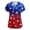 #01 Red, variant on America 250 Years Scrub Shirt for Women Usa Flag Print Independence Day Patriotic Star V Neck Tops Short Sleeve Relaxed Fit Daily Wear Nursing Uniforms with Pockets, #01 Red, XXL