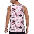 thumbnail image 3 of Xecao Eiffel Tower and Butterflies Men's Tank Top Workout Quick Dry Sleeveless Gym Jogging Muscle Shirts Summer Swim Beach Tops, 3 of 9