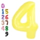thumbnail image 1 of Globo numérico amarillo con el número 4 grabado para fiesta de cuarto cumpleaños, 1 of 6