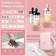 thumbnail image 4 of JADENS - Impresora de etiquetas portátil con Bluetooth y cinta adhesiva, color rosa claro, 4 of 5