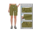 thumbnail image 4 of Mapamyumco Women's 10 Inch Inseam Hiking Cargo Shorts Quick Dry Lightweight Golf Shorts Bermuda for Summer Travel Size M, 4 of 7
