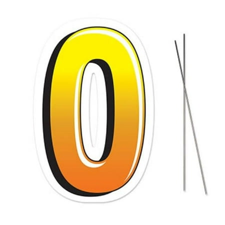 Beistle 18 in. Plastic 0 Yard Sign, Pack of 3