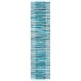 thumbnail image 5 of SAFAVIEH Rag Romeo Striped Fringe Cotton Area Rug, Light Blue/Grey, 4' x 6', 5 of 10