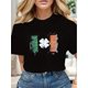 thumbnail image 1 of Vibrant St. Patrick's Day Graphic Tees Stylish Crew Neck Women Casual Round Neck Short SleeveFather'Camisetas de verano para mujer, manga corta, cuello redondo, casual, lindo, con gráficos, camisetas, 1 of 6