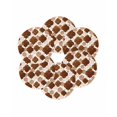 thumbnail image 7 of 15 Inch Round Placemats Set of 6, Brown Geometric Moroccan Non Slip Heat Insulation PP Table Mats, Abstract Art Coffee Ombre Modern Washable Place Mats for Kitchen Dining Party Table Decor, 7 of 7