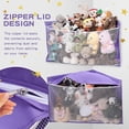 thumbnail image 2 of Organizador de Peluches ANROYE Grande Triangular Morado para Niños, 2 of 7