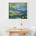 thumbnail image 2 of Nawypu Water Lilies Canvas Prints Wall Art of Claude Monet Famous Oil Paintings Reproduction Artwork Classic Flower Lake Pictures Giclee Artwork for Bedroom Living Room Home Decorations, 2 of 4