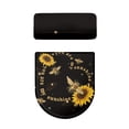 thumbnail image 2 of HELLHERO 2 Pcs Set Lid Cover Set for Toilet Soft Elastic Fabric, Fits All Toilet Shapes, Bathroom Bee, 2 of 8