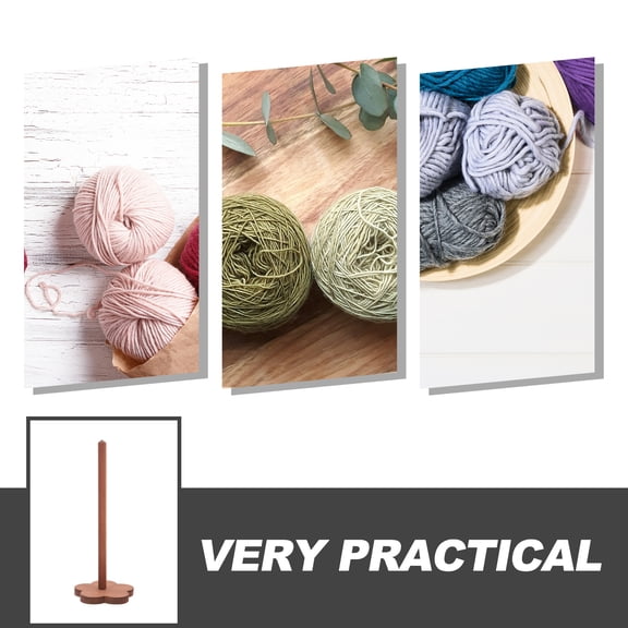 FENGGUIQU Light Brown Yarn Holder 1 Piece Rotatable Spool Adjuster for Crochet and Knitting Enthusiasts