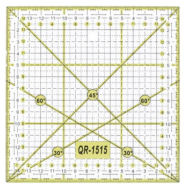 regla cuadrada para colcha de tela, regla de costura, regla de patchwork, líneas de cuadrícula, diseño de prendas para un corte fácil y preciso.