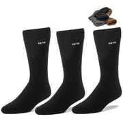 FUN TOES Men 3 pairs thermal insulated heavy duty winter 97% acrylic brushed socks size 8-13