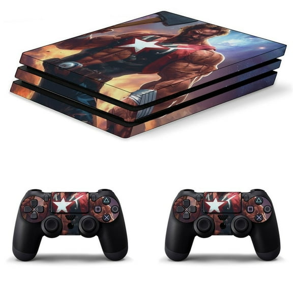 Decal Skin for PS4 Slim / PS4 Pro / PS4, Whole Body Vinyl Sticker Cover for Playstation 4 Console and Controller (Hero-1)