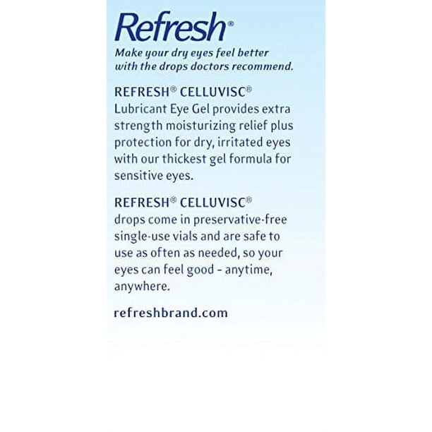 Gel lubricante para ojos Refresh Celluvisc 30 ml (paquete de 2) | Walmart  en lnea