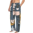thumbnail image 3 of Kdxio Llama and Cactus Print Men's Sleep Pajama Pant Lounge Pants with Pockets, 3 of 8