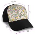 thumbnail image 2 of Naloa Daisy Adult adjustable Print Baseball Hat, Patchwork curved brim baseball capfor Men and Women, One Size, 2 of 5