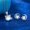 silver, variant on Women Moonstone Cat Moon 925 Sterling Silver Necklace Earrings Sets Jewelry Gift-rose gold