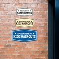 thumbnail image 3 of Signs ByLITA Fancy Specialists in Kids Haircuts Easy Installation | Durable Construction | Barbers | Grooming and Styling | Hair Sign (Black) - Medium, 3 of 9