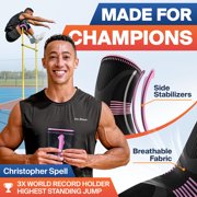 DR. BRACE ELITE Knee Brace with Size Stabilizer (2 Pack) Knee Brace for Women & Men, Workout, Sports, Daily Knee Compression Sleeve for Maximum Knee Pain Support & Fast Recovery (Orion, -Large)