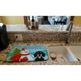 thumbnail image 2 of Snowman with Smooth Black and Tan Dachshund Dish Drying Mat, 2 of 7