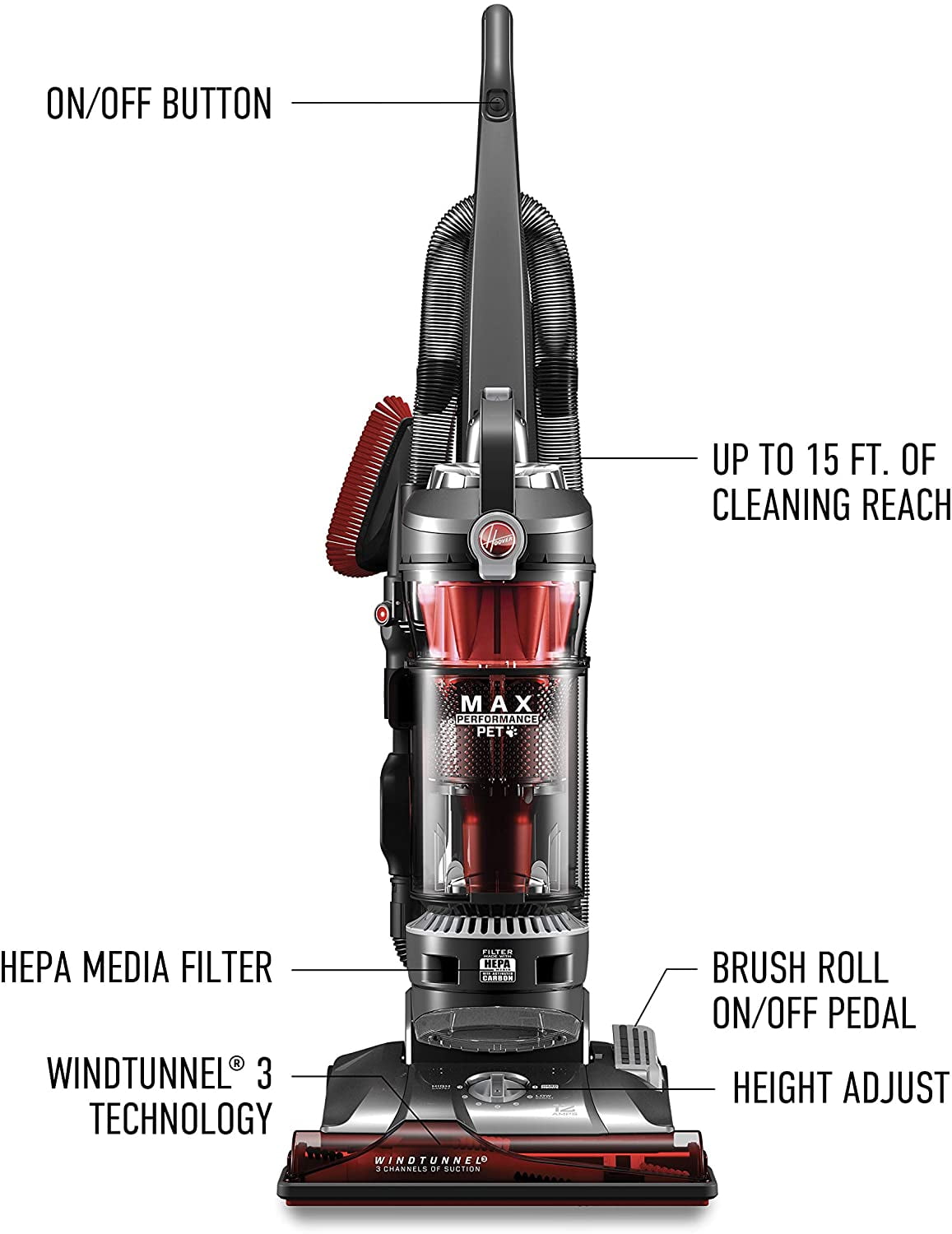 Hoover WindTunnel 3 Max Performance Pet Vacuum Cleaner Hoover WindTunnel 3 Max Performance Pet Vacuum Cleaner