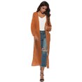 thumbnail image 5 of Women's Cardigan Sweater Long Thin Coat With Slit Large Pockets, 5 of 13
