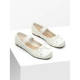 thumbnail image 5 of Women’s Satin Ballerina Bow Knot Ballet Flats With Elastic Strap, 5 of 8
